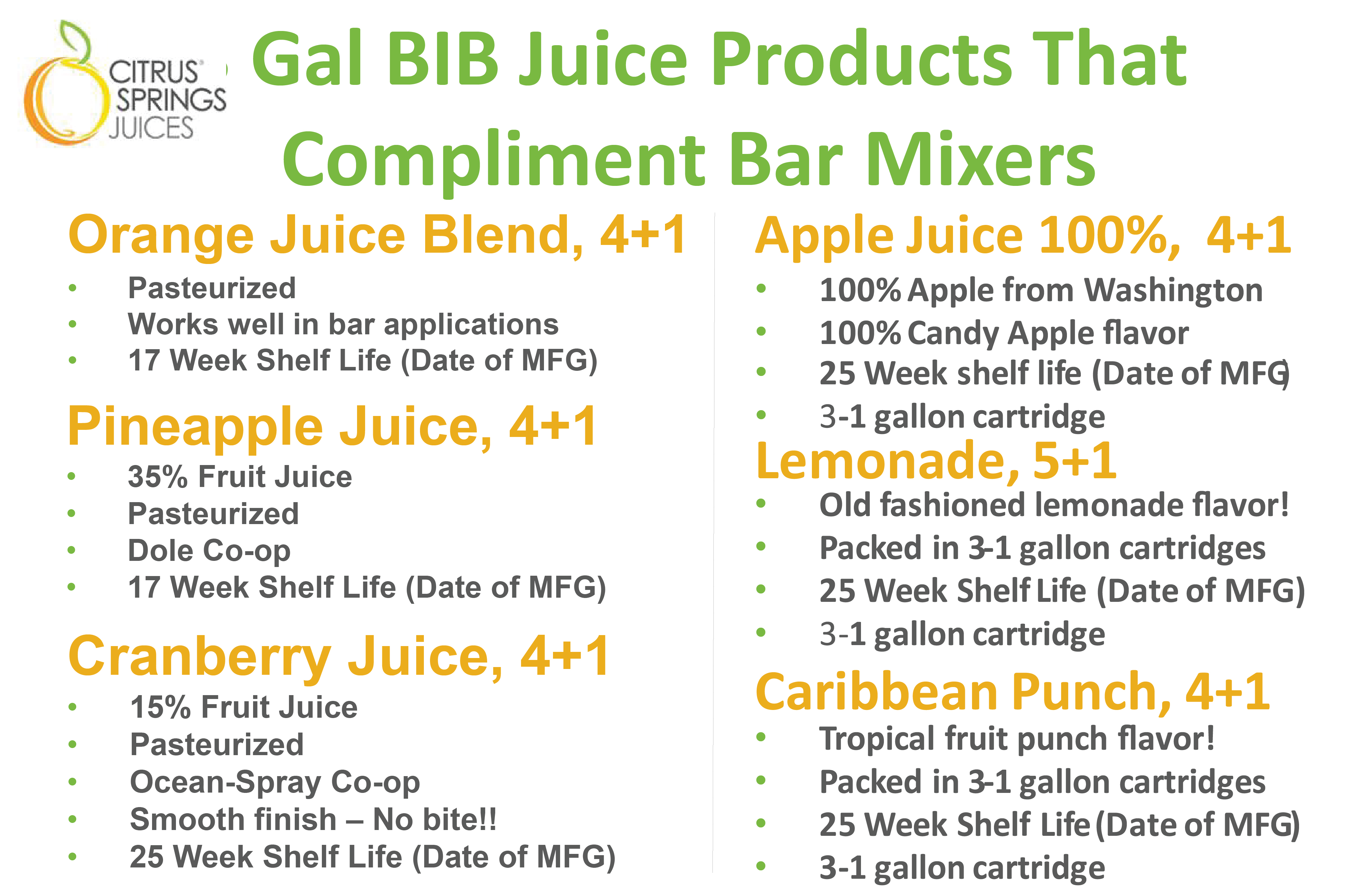 Juices Allen Beverages